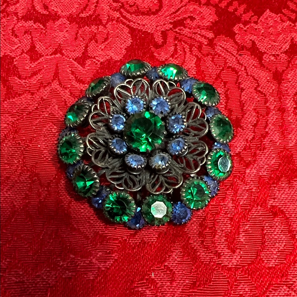 Vintage Rhinestone Brooch Mid-20th century (1950s or 1960s)